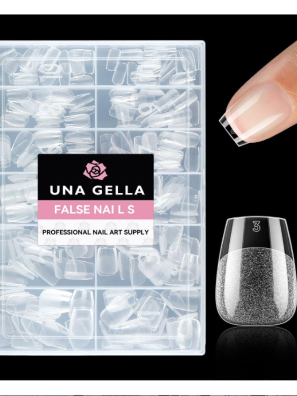 UNA GELLA Extra Short Coffin Nail Tips - GELX At Home -